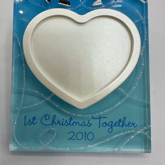 Hallmark Keepsake First Christmas Together Ornament 2010 Photo Holder Heart Skat - Picture 5 of 8